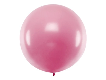 Balon okrągły 1m, Metallic Light Pink