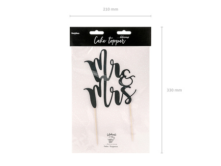 Topper na tort Mr&Mrs, 25,5cm