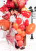 Balony 16'' Serca, Pastel czerwony (1 op. / 100 szt.)