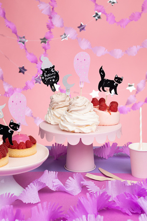 Dekoracje do muffinek Halloween, 14 cm, mix (1 op. / 6 szt.)