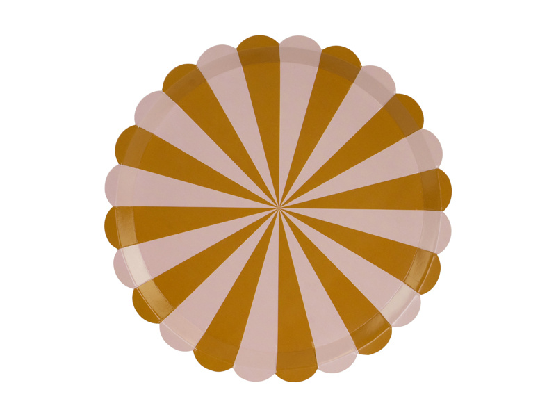 Talerzyki Paski mix 21 cm opakowanie