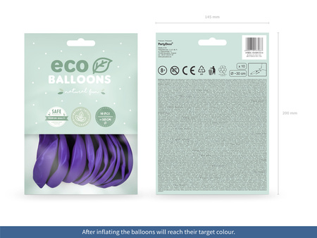 Balony Eco 30cm pastelowe, fiolet (1 op. / 10 szt.)