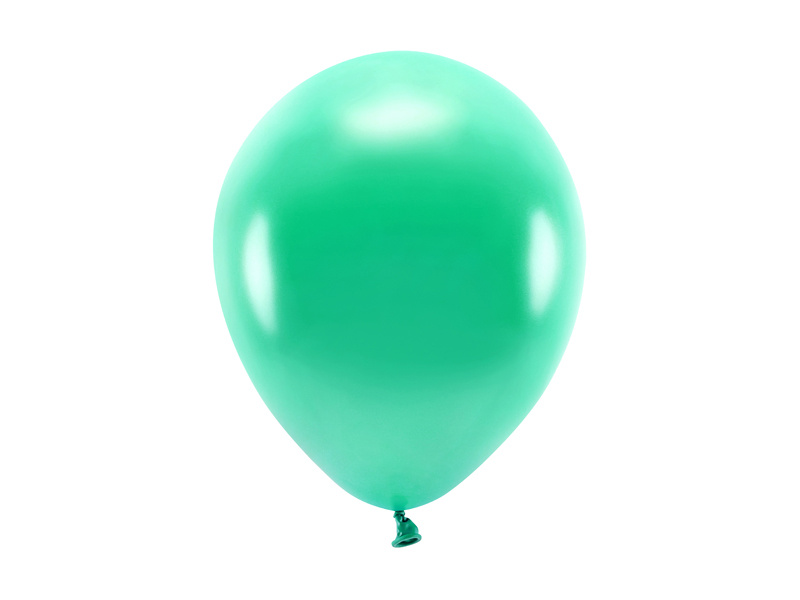 Balony Eco 26cm metalizowane zielony – opakowanie 100 sztuk