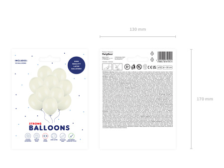 Balony Strong 30cm, Pastel Light Cream (1 op. / 10 szt.)