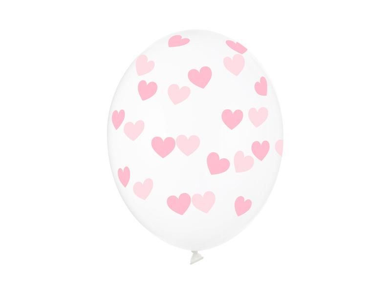 Balony 30cm Serduszka Crystal Clear – opakowanie