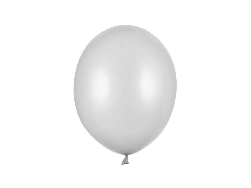 Balony Strong 27cm Metallic Silver Snow