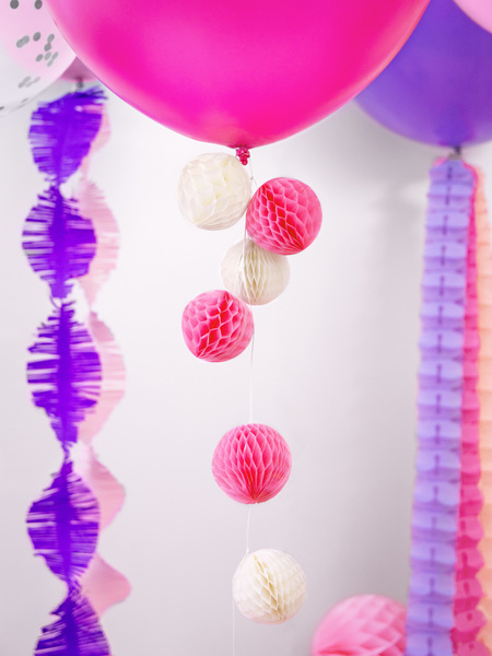 Balon okrągły 1m Pastel Fuchsia - pastelowa aranżacja