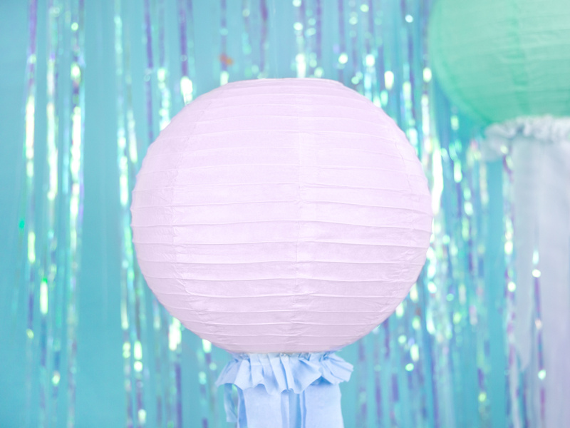 Lampion papierowy jasnoróżowy 35cm - zdjęcie 3