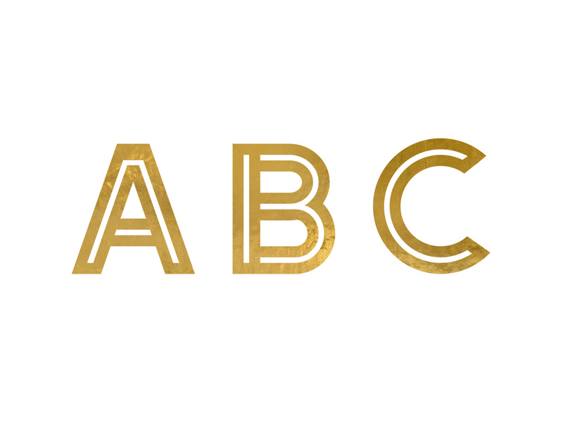 Naklejki Alfabet 4 cm złoty – zdjęcie produktu