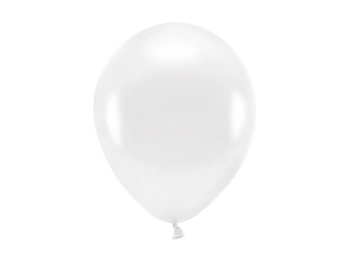Balony Eco 26cm metalizowane, biały (1 op. / 100 szt.)