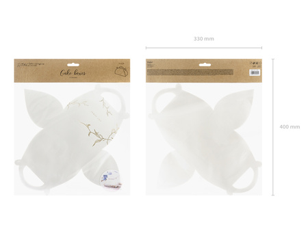 Ozdobne pudełka na ciasto - Gałązki, złoty, 16x8,5x9,5cm (1 op. / 10 szt.)