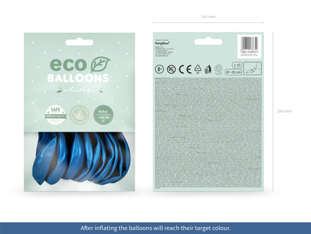 Balony Eco 26cm metalizowane, granat (1 op. / 10 szt.)
