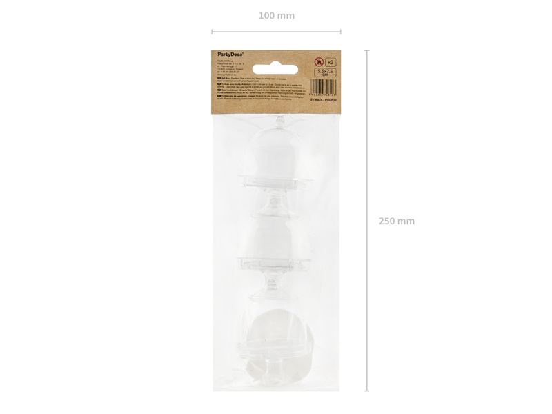 Pudełeczka Patera bezbarwny 5,5x7,5cm – opakowanie zbiorcze