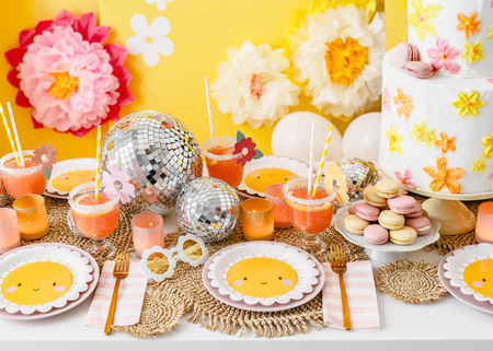 Talerzyki Słoneczko, mix, 18 cm (1 op. / 6 szt.)