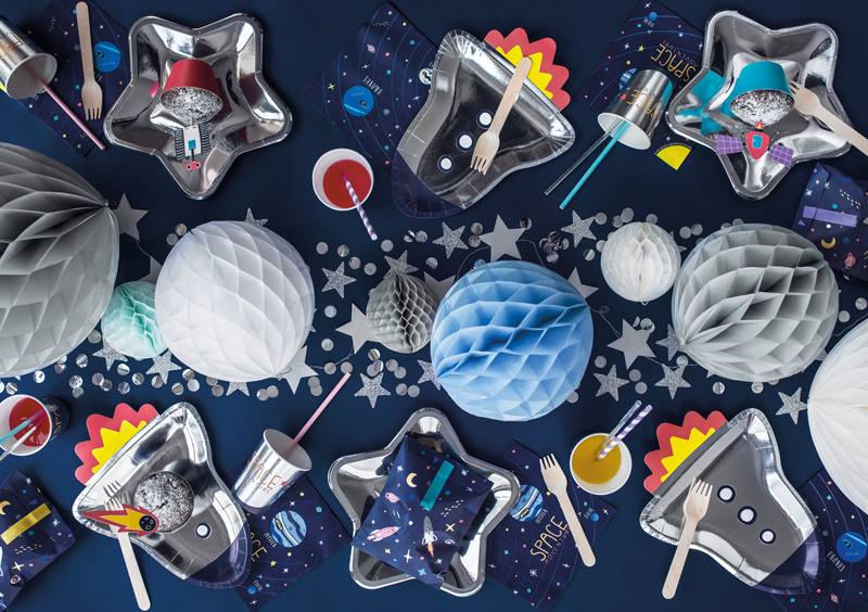 Kula bibułowa jasny szary 10cm - zdjęcie 5