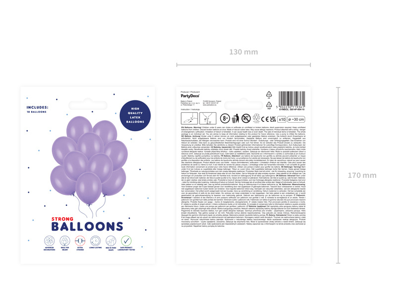 Balony Strong 30cm Pastel Lavender Blue – opakowanie