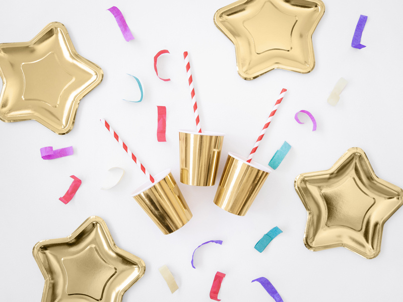 Talerzyki Gwiazdka złoty 23cm - zdjęcie 7