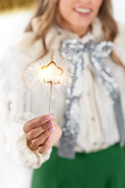 Zimne ognie Gwiazdki złoty 16.5 cm - widok z boku