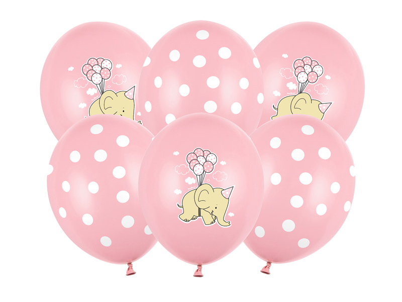 Balony 30cm Słonik Pastel Pink Mix – opakowanie