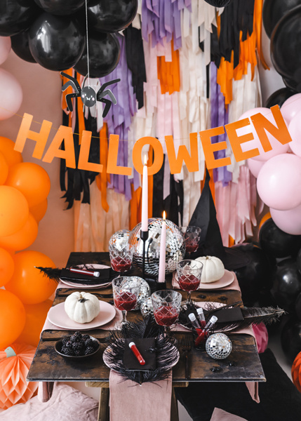 Baner Halloween pomarańczowy – detale wykończenia