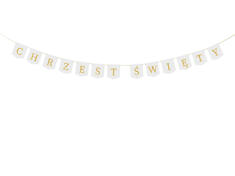 Baner Chrzest Święty 2 m biały - zdjęcie 1