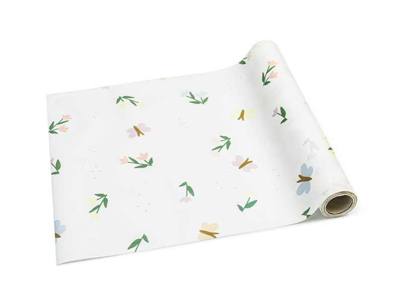 Bieżnik flizelinowy Kwiatki i Motyle na stole