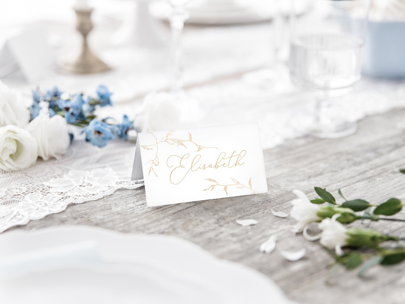 Wizytówki na stół Gałązki złoty, zdjęcie 2