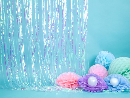 Kula bibułowa, jasna mięta, 30cm