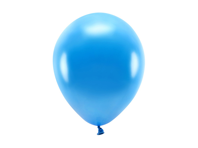Balony Eco 26cm metalizowane niebieskie - opakowanie 10 sztuk