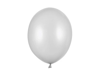 Balony Strong 30cm, Metallic Silver Snow (1 op. / 10 szt.)
