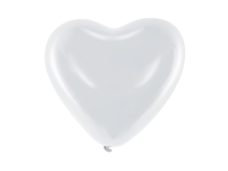 Balony Serca Pastel Białe 10 cali 100 sztuk