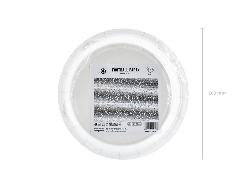 Talerzyki Piłka mix 18cm - zdjęcie 4