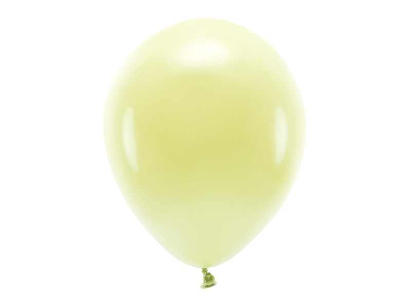 Balony Eco 30cm pastelowe jasny żółty – opakowanie 10 sztuk