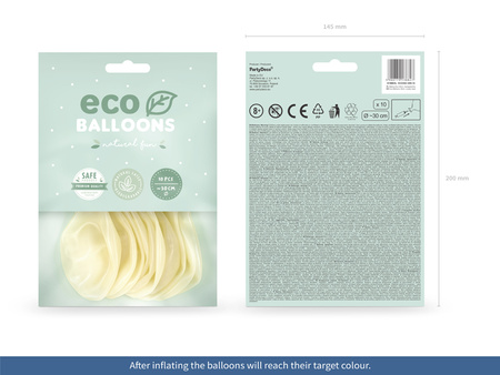 Balony Eco 30cm, transparentny (1 op. / 10 szt.)