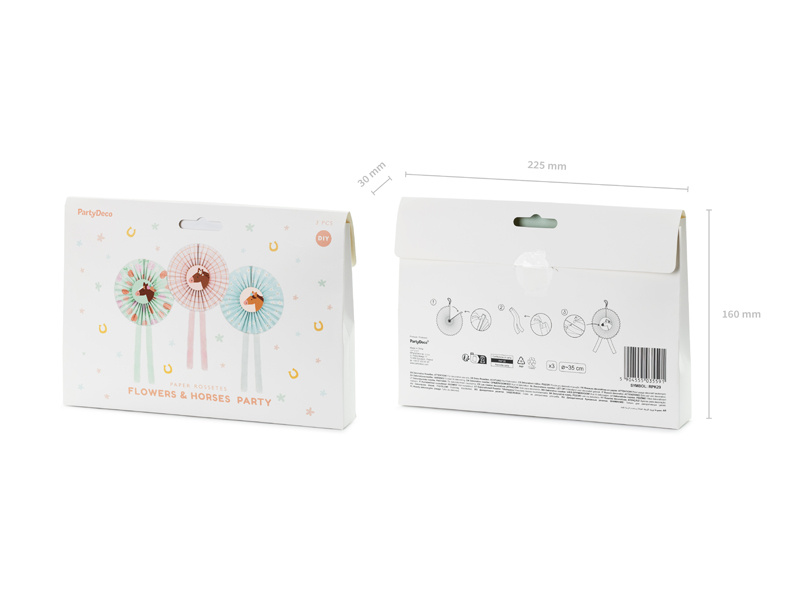 Rozety dekoracyjne Konie mix 35 cm - zdjęcie 2