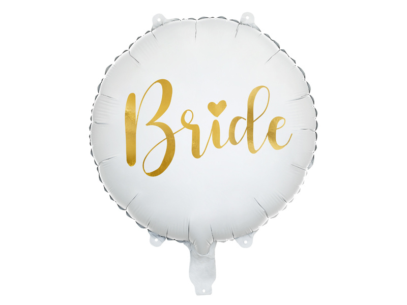 Balon foliowy Bride 45cm biały - zdjęcie 1