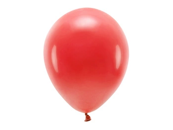 Balony Eco 30cm pastelowe, czerwony (1 op. / 100 szt.)