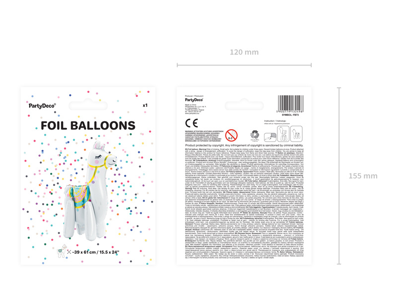 Balon foliowy Lama - dekoracja imprezowa