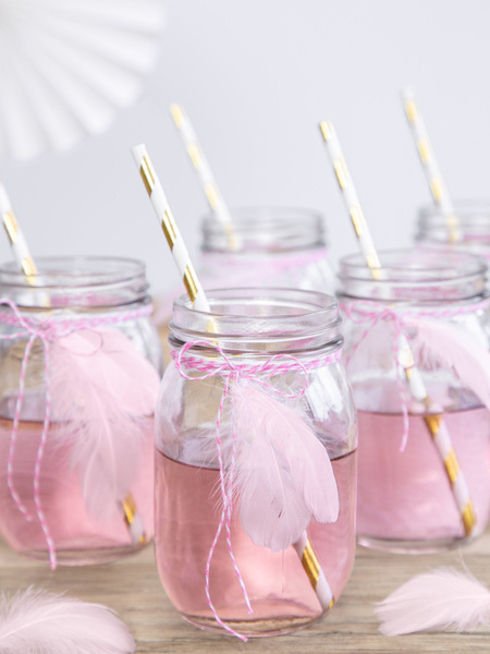 Piórka dekoracyjne jasnoróżowe 3g – szczegółowy widok