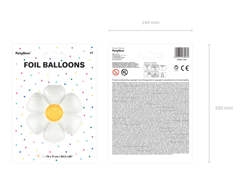 Balon foliowy Stokrotka - z góry