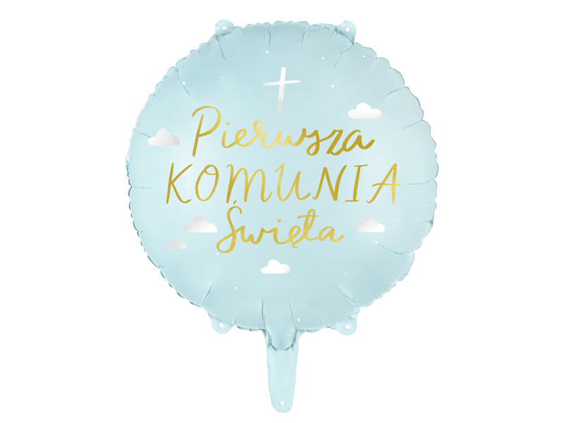 Balon foliowy Komunia Święta - mix kolorów, zdjęcie 1