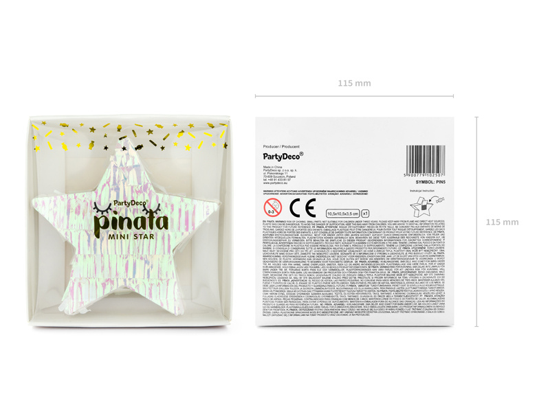 Piniata Gwiazda zbliżenie na detale