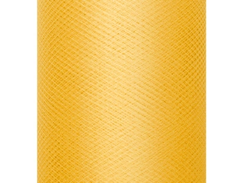 Tiul gładki, sztywny, żółty, 0,3 x 50m (1 szt. / 50 mb.)