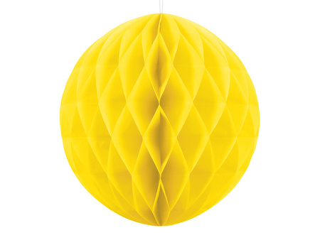 Kula bibułowa, żółty, 20cm