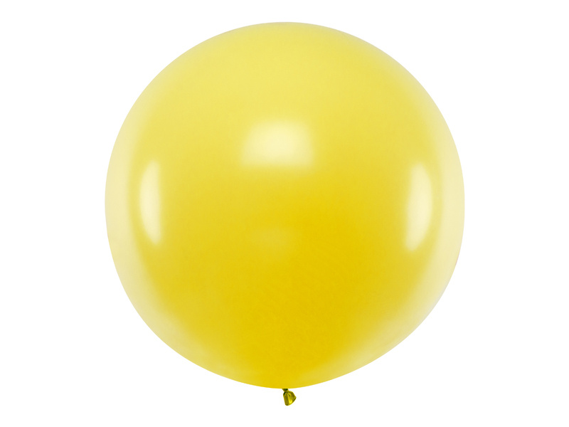 Balon okrągły 1m Pastel Yellow