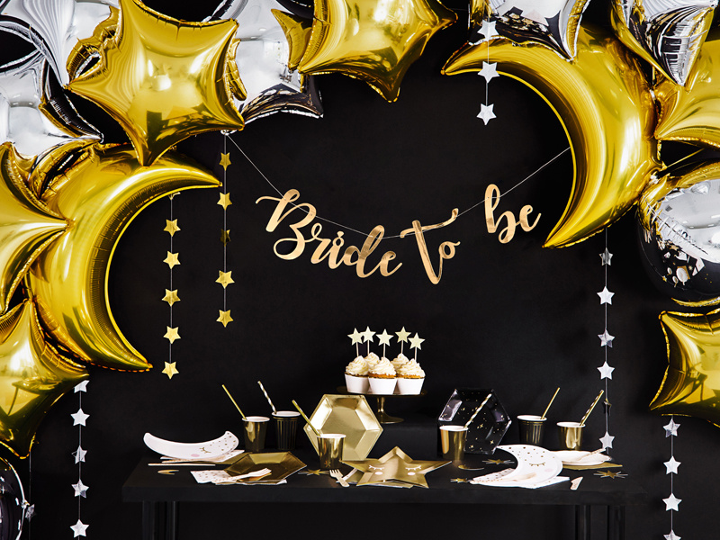 Talerzyki Let's Celebrate czarny 20 cm - pakiet 6 sztuk