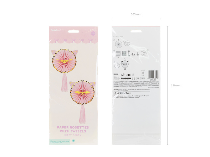 Rozety dekoracyjne Kotki – szczegóły wykonania i kolorystyka