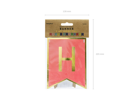 Baner Happy Birthday, mix, 15 x 175 cm