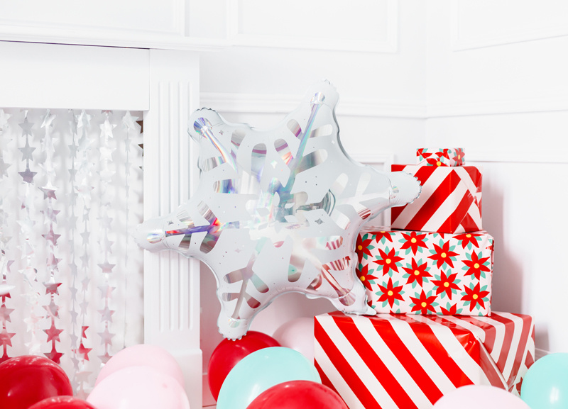 Balon Śnieżynka - opakowanie i akcesoria