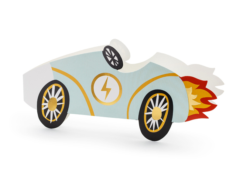 Zaproszenia Autko mix w opakowaniu